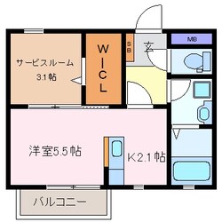 赤堀駅 徒歩7分 2階の物件間取画像